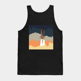 Nasa Space Shuttle Lauch in Clouds Tank Top